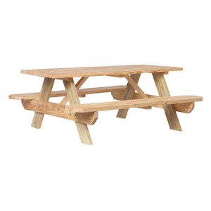 Outdoor Essentials Wood Brown 27.75 in. Picnic Table | eBay