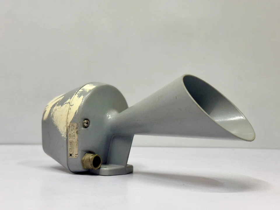 Bocina eléctrica de aluminio rústica 100 % original Auer Signal HTG Foto 2 de 4