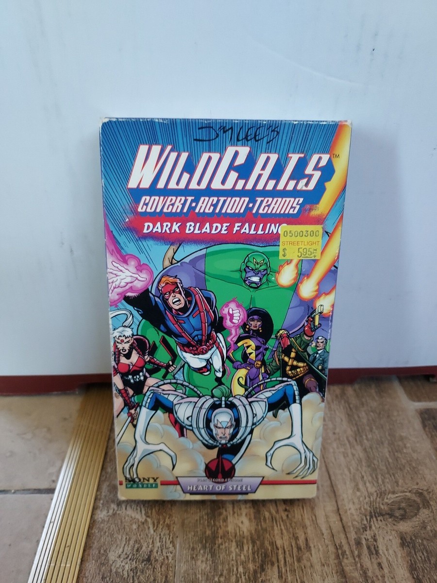 VHS Jim Lee's WILDCATS Dark Blade Falling + Heart Of Steel Wild