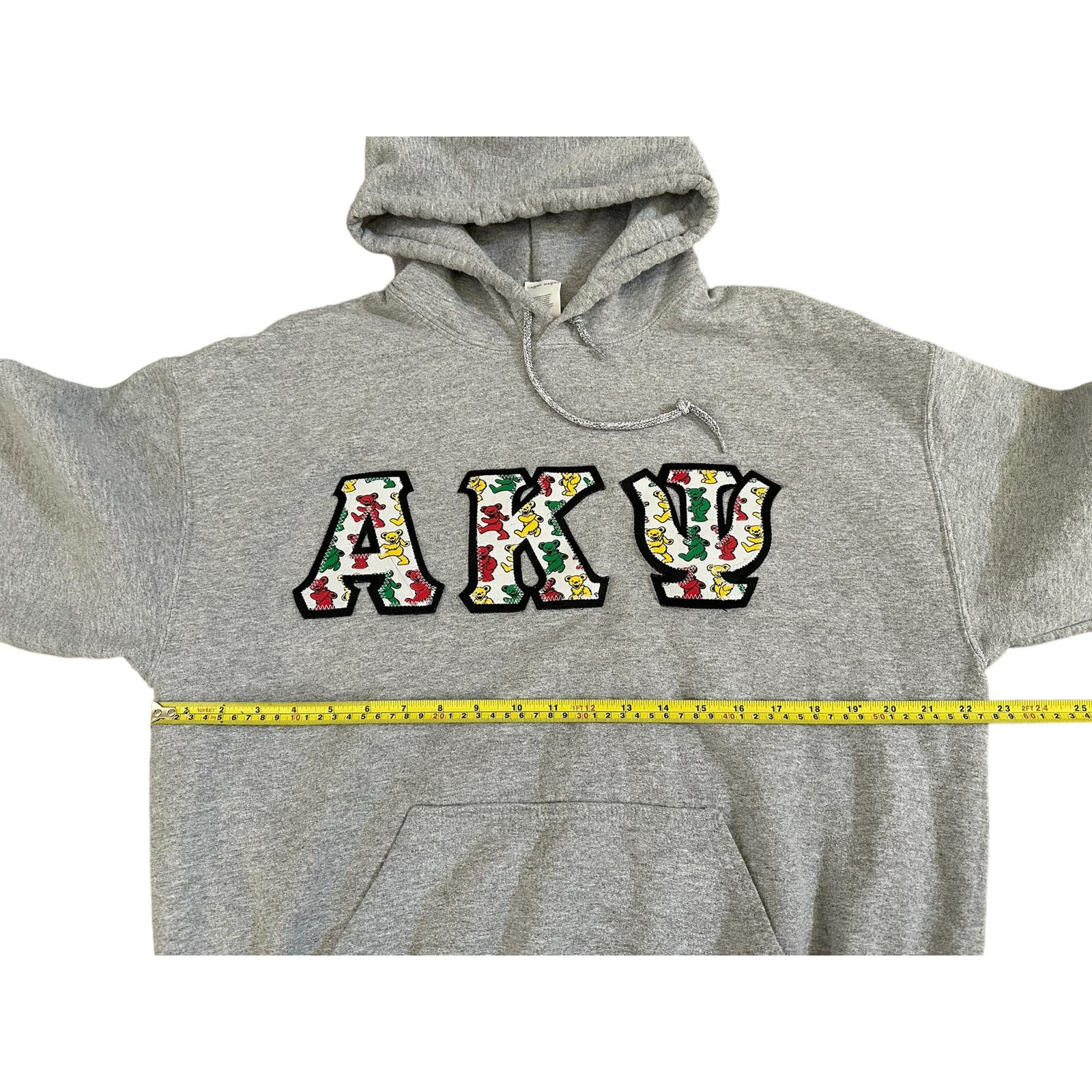 Alpha Kappa Psi AKP Grateful Dead Bears Gray Mens Large Hoodie Sweatshirt image 6