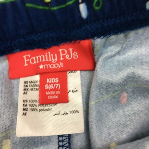 Family Pajamas Matching Kids Fleece Navidad Family Pajama Set, Gray/Blue, 6-7 - Picture 8 of 11
