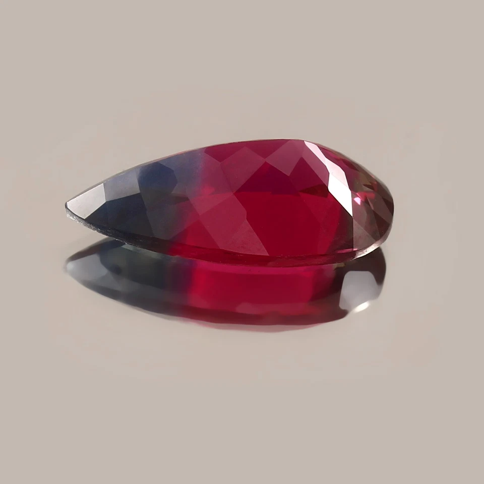 AAA 22x12 mm Zafiro Natural Ceilán Bicolor 14,90 Ct Piedra Preciosa Suelta Corte Pera Foto 3 de 3