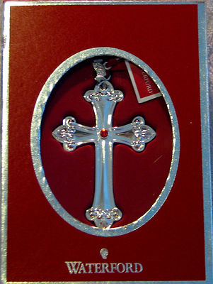WATERFORD CRYSTAL - 2013 SILVER PLATED CROSS ORNAMENT, NIB | eBay