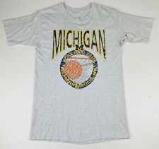 Vintage 1992 Final Four Michigan Wolverines Basketball Shirt Sz Medium Fab Five
