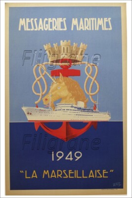 ROYAL MAIL LINE PAQUEBOT Rrxj - POSTER HQ 70x90cm d'une AFFICHE VINTAGE