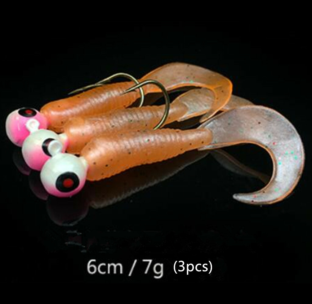 17Pcs/Set Soft Silicone Fishing Lures Jig Head Hooks Worm Soft Swimbaits Hooks - Image 11