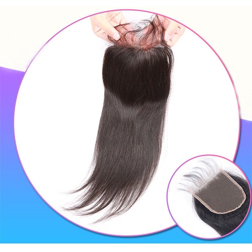 HD 7*7 Lace Closure Straight Body Wave Peruvian 100% Human Hair Free Part - Picture 7 of 21