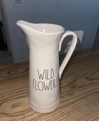 #ad #ad Rae Dunn Farmhouse Style Ceramic Wild Flowers Vase Rare Hard To Find $324.87