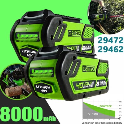 8.0Ah 29462 Lithium For Greenworks G-MAX 40Volt 29472 29462 29252 20202 20302