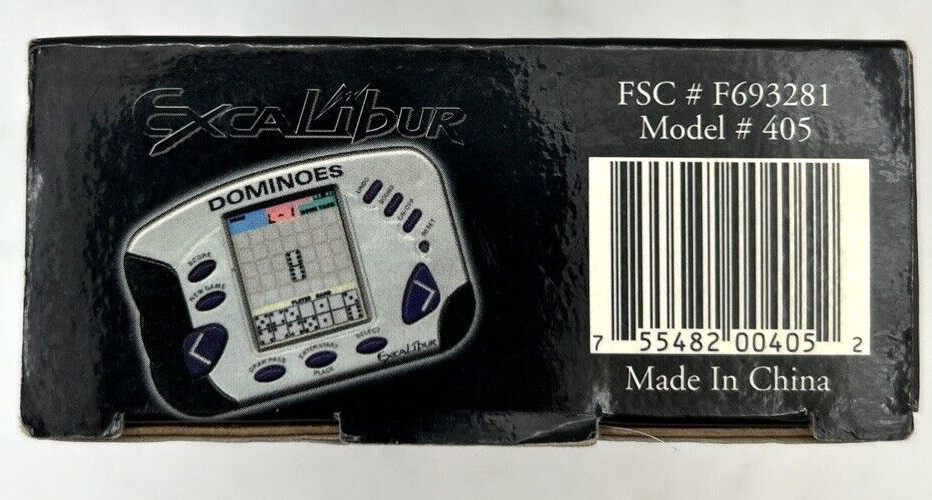 Double 6 Dominoes Excalibur Electronics 405 Electronic Handheld Game Tested