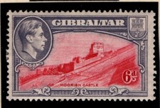 Gibraltar 1938 1951 King George VI 6d Six Pence perf 13½ SG126 Mint