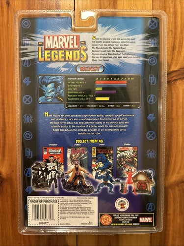 2003 Marvel Legends Series 4: Beast Action Figure (ToyBiz) SEALED - Picture 2 of 7