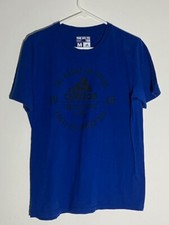 Adidas The Go-To Tee Blue "Three Stripe Life" Graphic T-Shirt Multiple Size Mens