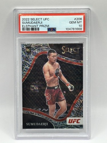 2022 Select UFC Sumudaerji Elephant Prizm #206 Rookie Card graded PSA 10