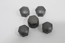 VW Polo 6N Mk3 silberne Radmutter Schraubendeckel x5 neu 321601173A