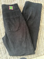 Empyre Black Corduroy Women's Regular Fit Solid Cotton Pants Size 0