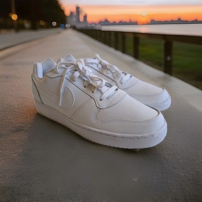 Nike Ebernon Low White Men's 10 Court-Inspired Lifestyle Shoe Leather Sneakers. 