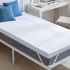SINWEEK 3 Inch Twin XL Cooling Memory Foam Mattress Topper for XL, White