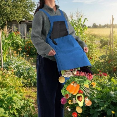 Quick Release Harvesting Apron Sturdy Oxford Material Fruit Picking Apron