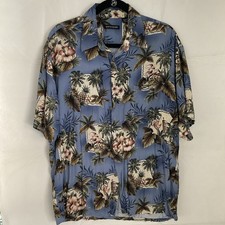 VTG MEN'S PIERRE CARDIN LOBSTER MARGARITA PALM TREE HAWAIIAN SHIRT L