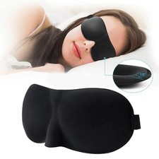 3D Contoured Sleep Eye Mask Blindfold Light Blocking Comfortable Night Sleeping 