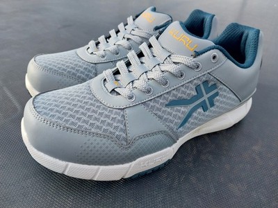 Kuru Quantum  Mens  Gray/blue Athletic Running  Shoes Sneakers Men's Size 9.5 W