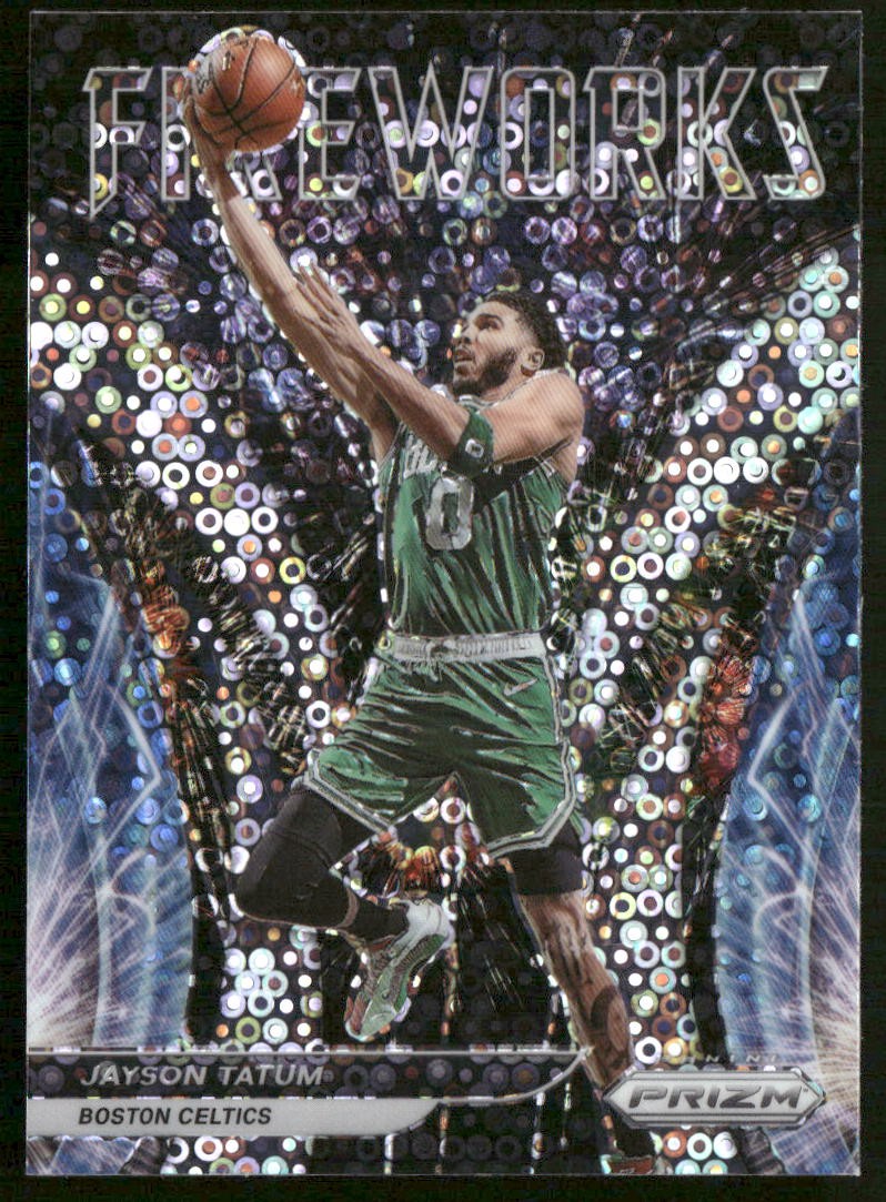 2021-22 Panini Prizm #15 Jayson Tatum Fireworks Fast Break