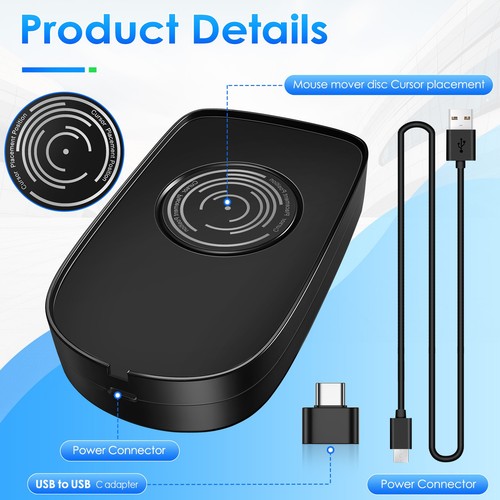 1X(Mouse Jiggler USB Mouse Mover Mausbewegungssimulator mit EIN/AUS-Schalte7694 - Bild 2 von 7