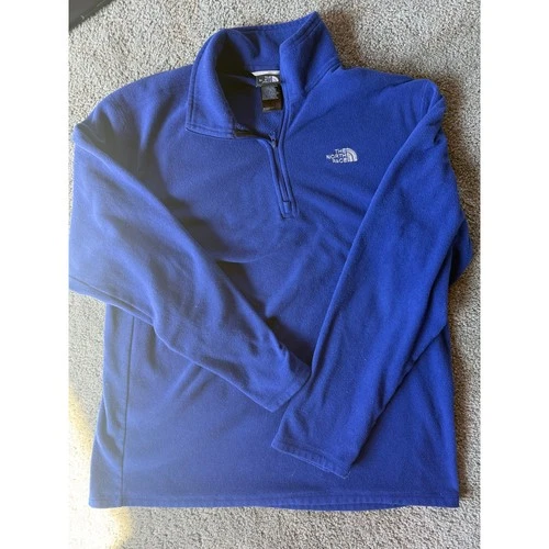 The North Face Men's 1/4 Zip Fleece Pullover - Bright Navy Blue - Size Large - product listing photo