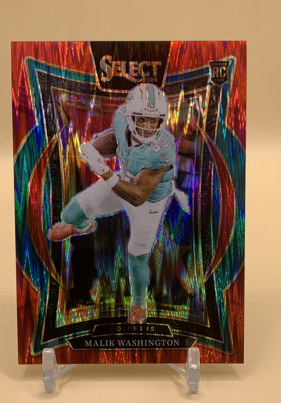 2024 Panini Select - Concourse Malik Washington #71 Red Shock Prizm /249 (RC)