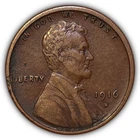 1916-S Lincoln Wheat Cent Extremely Fine XF Coin #24017