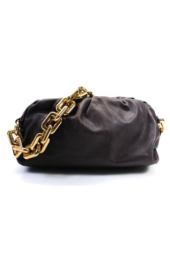 Bottega Veneta Womens The Chain Pouch Leather Shoulder Bag Handbag Dark Burgundy - Picture 5 of 19