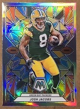 JOSH JACOBS STAINED GLASS PRIZM INSERT - 2024 PANINI MOSAIC - CASE HIT - SSP 