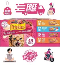 Purina Friskies Gravy Wet Cat Food Variety Pack, Surfin  and Turfin 48 ct. Can