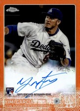 YIMI GARCIA 2015 TOPPS CHROME AUTO ROOKIES ORANGE REFRACTOR 4/25 RC DODGERS QQ