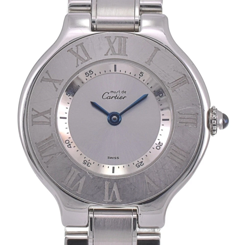 CARTIER Must21 1340/W10109T2 Silver Dial Quartz Ladies Watch G#142328