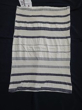 Striped 100 Cotton Standard Pillow Cover Sham 28" X 19" White/ Gray/ Blue