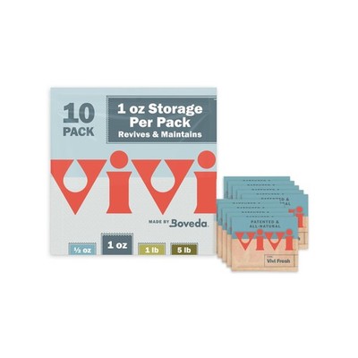Vivi Fresh 1 Ounce Humidity Control Packs | 10-pack in Resealable Bag | For A...