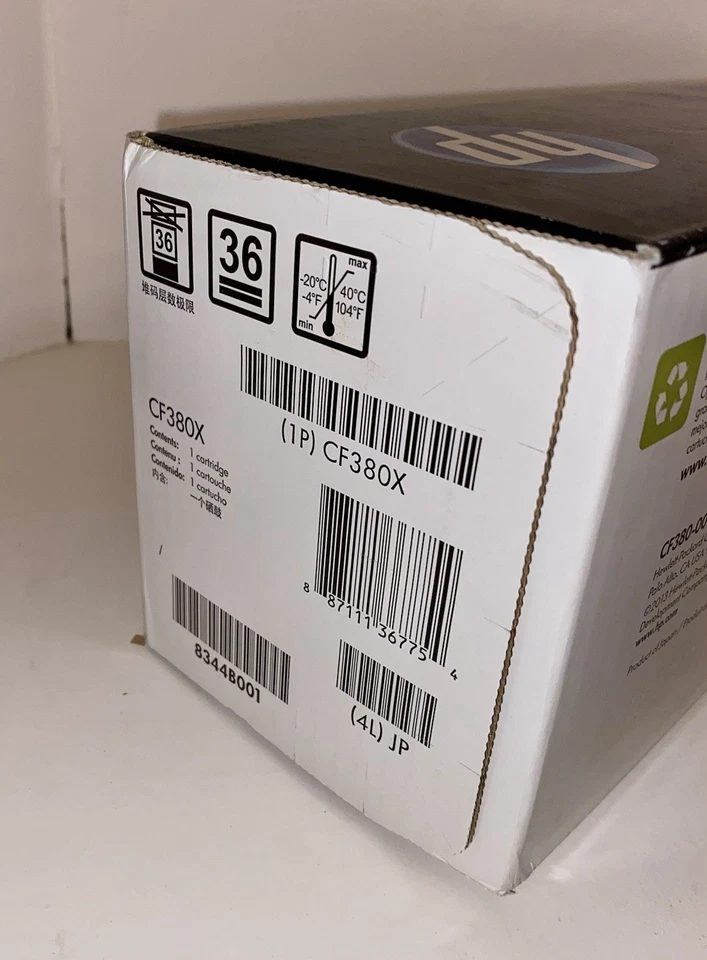 Cartucho de tóner LaserJet negro alto rendimiento HP 312X, ~4.400 páginas, CF380X (SELLADO) Foto 4 de 4