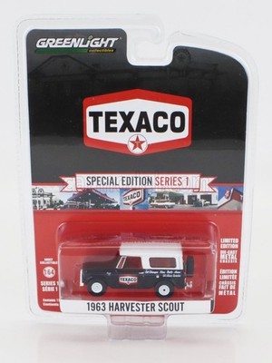 GREENLIGHT 1/64 HARVESTER SCOUT TEXACO 1963 SCHWARZ STATISCHES MODELL DIECAST