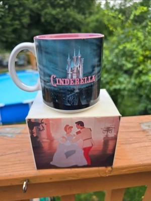 Walt Disney Classic Cinderella Ceramic Coffee Mug Pink Interior With Box