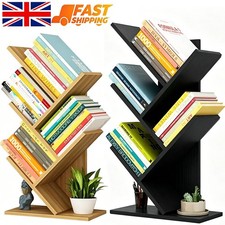 Tree Bookcase Freestanding Bookshelf Floor Desk Book Storage Display Rack Shelf