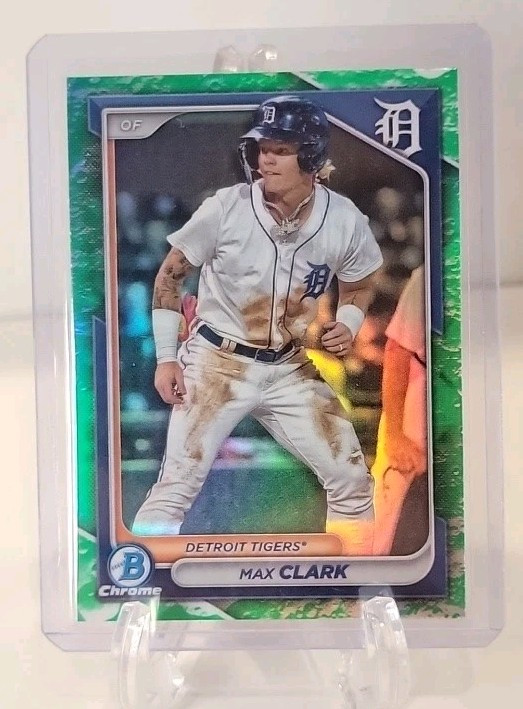 2024 Bowman Chrome Max Clark Lunar Glow Refractor Detroit Tigers #BCP-74