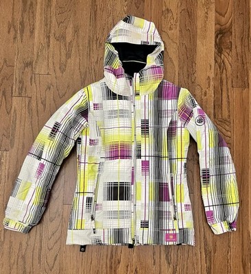 686 Ski Jacket Womens S Insulated 5K Waterproof InfiDry Thermal 9 White Purple