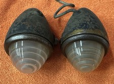 Early Pair Vintage Brass Backup Reverse Parking Fender Lights Car Truck Hot Rod