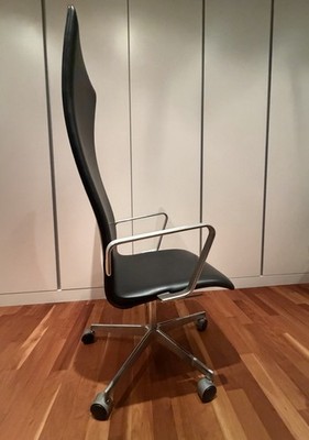 Fritz Hansen Oxford ChairHighBack ORIGINAL Design Arne Jacobsen Leder Chefsessel