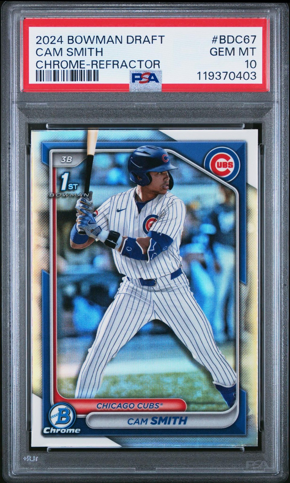 2024 Bowman Draft Chrome Refractor Cam Smith #BDC-67 PSA 10