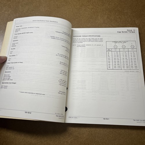 John Deere 316 (285,001- 330) Lawn and Garden Tractors Technical Manual - Picture 3 of 17