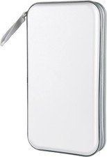 CD Case, DVD Case Holder 96 Capacity Hard Plastic CD DVD Disc Cases White