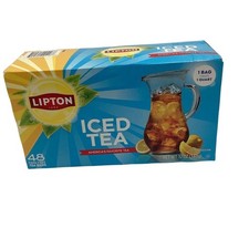 Lipton Unsweetened Iced Tea Bags Family Size Zero Calories, 48 Tea Bags
